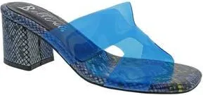 Bellini Faze Transparent Block Heel Sandal in Blue at Nordstrom Rack, Size 8.5