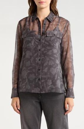 Rag & Bone Sonica Printed Shirt in Grey Multi at Nordstrom Rack, Size X-Large