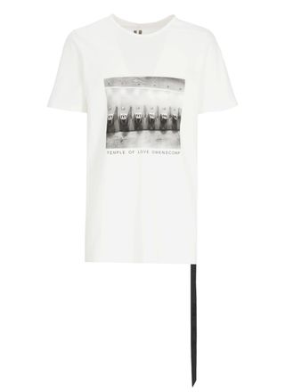 Rick Owens White Level T Cotton T-Shirt