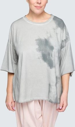 Luukaa D'Celli Thalia Garment-Dyed Top in Ash Grey at Nordstrom, Size X-Large/xx-Large