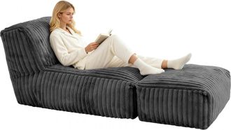 STILVORA Stilvora Sedia Da Ufficio Ergonomica Con Poggiapiedi E Supporto Lombare Ad Aria, Pelle, Nero
