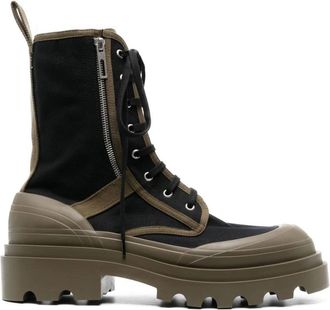 Bottega Veneta Ribbon Bomber Boots - Heren - Veterlaarzen - Zwart - 40 EU - Leer - Schoenen