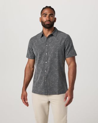 Vuori Clothing Short Sleeve Bridge Button Down | Root Drawn | Medium