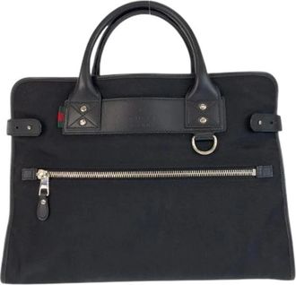 Gucci Pre-owned Borsa in Nylon e Pelle - - Pre-owned - Uomo - Nero - ONE SIZE