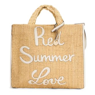 Red Valentino Tote Bags, female, Beige, Size: ONE SIZE Summer Love Tote