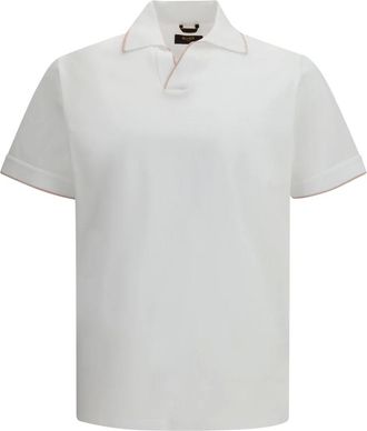 Moorer Bradley-JCL Polo - Heren - Tops - Wit - Maat: M Katoen