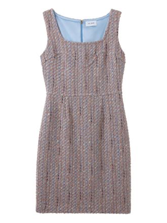 St. John Diagonal lurex tweed dress - Periwinkle Rose Lurex Multi