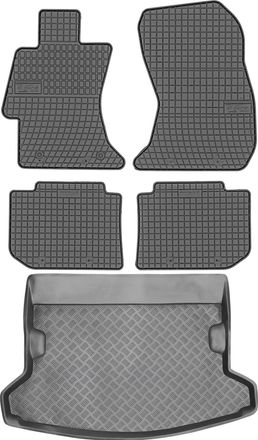 OEM Juego De Alfombrillas De Goma Para Coche Y Maletero Para Subaru Xv Crossover (2012-2018)