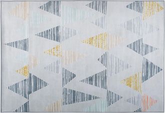 Beliani Beliani - Alfombra Multicolor De Tejido De Poli&eacute;ster Patr&oacute;n Geom&eacute;trico Envejecido Rectangular 160 X 230 Cm Yayla
