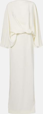 Taller Marmo Abito lungo Maddalena in crêpe cady