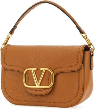 Valentino Garavani Womens Camel Leather Alltime Shoulder Bag Almondbeige Calf - Bos Taurus Borse A Mano