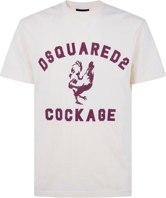 Dsquared2 White Crew Neck T-Shirts