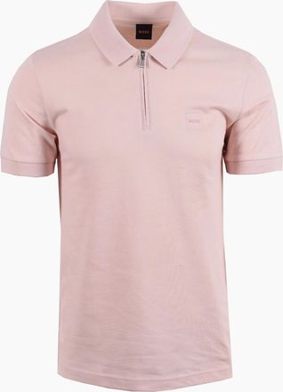 HUGO BOSS Mens Boss Orange PASSERZIP POLO OPEN PINK - Size: 44