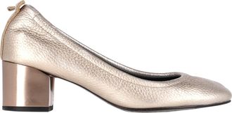 Lanvin Lanvin Bellerine Cube Hak Metallicschoenen in Goud Leer