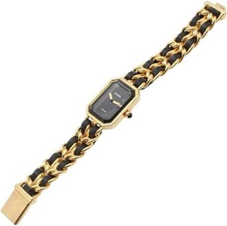 Chanel Pre-owned Vintage Polshorloge - Dames - Vintage Horloges - Zwart - ONE Size - Leer - Vintage