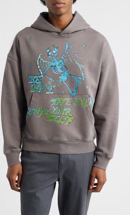 Jungles Enjoy Yourself Fleece Hoodie in Grey at Nordstrom Rack, Size Medium