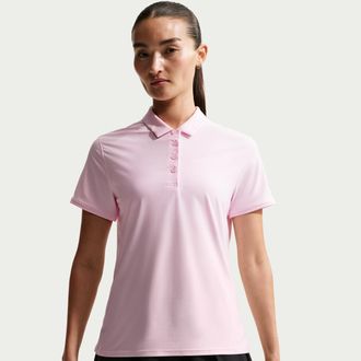 Nike Womens Victory Dri-FIT Short-Sleeve Golf Polo in Pink | FQ1574-663