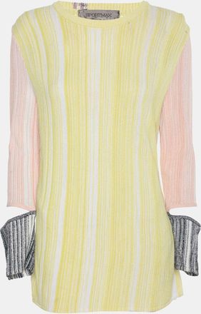 Sportmax Tri-Color Stretch Knit Long Sleeve Top