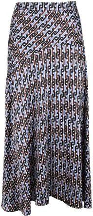Weili Zheng Lange Rits Sluiting Viscose Rok - Dames - Midirokken - Veelkleurig - S - Rokken