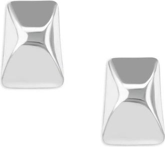 Anine Bing Curved Rectangle Earrings Silver A1510734slv1