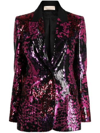 Elie Saab Blazer verfraaid met pailletten - Zwart