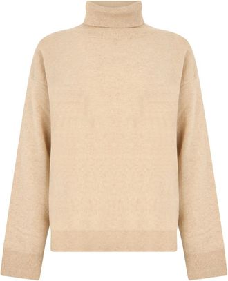 Moorer Daine-Bc Turtleneck Trui - Dames - Truien - Beige - Maat: XS Kasjmier