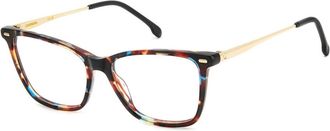 Carrera Blauw Havana Brillen Montuur - unisex - Brillen - Veelkleurig - 56 MM - Accessoires
