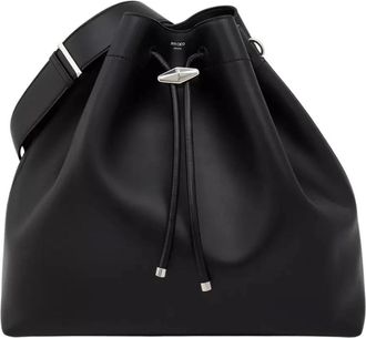 Jimmy Choo London Tassen, Dames, Zwart, ONE Size, Leer, Zwarte leren Bon Bon handtas