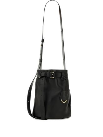 Moschino Tie Me belted bucket bag - Black