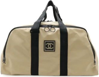 Chanel Pre-owned Weekend Bags, female, Beige, Size: ONE SIZE Pre-owned Canvas chanel-bags