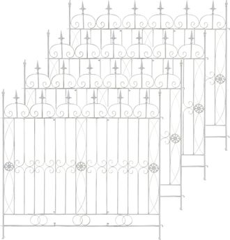 Clp Set De 4 Vallas De Jard&iacute;n Mangold Blanco Antiguo