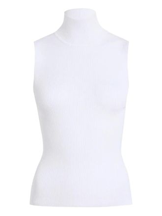 Khaite ribbed roll-neck benita top - women - Viscose - S - White