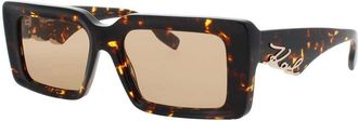 Karl Lagerfeld Ladies Brown Rectangular Sunglasses KLKL6180SN232