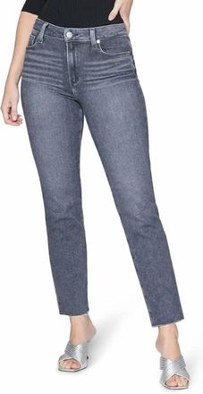 Paige Cindy Straight Leg Jeans In Ash Black
