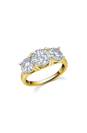 Crislu 3-Stone Cubic Zirconia Ring in Gold at Nordstrom, Size 7