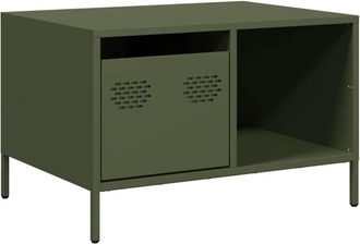 vidaXL Vidaxl - Coffee Table Olive Green 68.5x50x43.5 cm Cold-rolled Steel