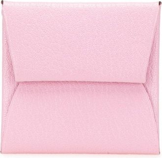 Hermès Pink Chevre Leather Coin Purse/Coin Case (Pre-Owned)