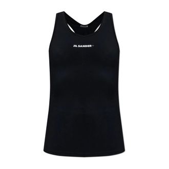 Jil Sander Sleeveless Tops, female, Black, Size: XS Strappy Top