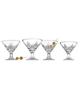 Godinger Set Of 4 Dublin Crystal Martini Glasses