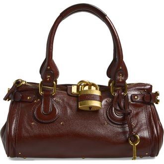 Chlo&eacute; Paddington Leather Satchel in Crafty Brown at Nordstrom
