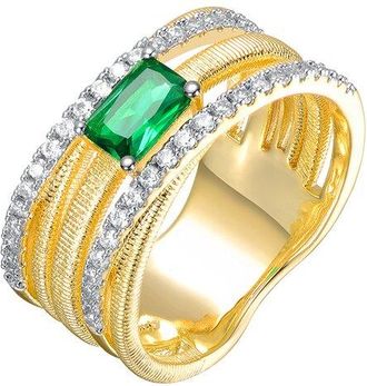 Rachel Glauber 14K Plated Cz Ring