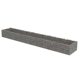 Berkfield Home Gabion Raised Bed Galvanised Steel 540x90x50 cm in Silver | Size: 540 x 90 x 50 cm