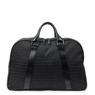 Fendi Pre-owned Womens Large Soft Weekender Travel Bag - Black - One Size