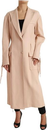 Dolce & Gabbana Single-Breasted Coats - Dames - Mantel - Beige - S - Jassen