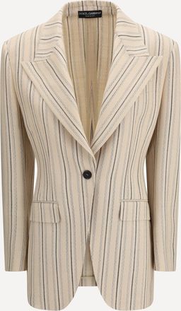 Dolce & Gabbana Giacca monopetto in gessato regimental Woman 40