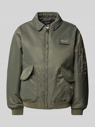 Schott NYC Blouson mit Label-Patch Modell DAN in Khaki, Größe M