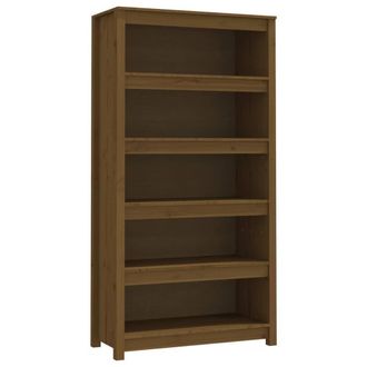 Berkfield Home Book Cabinet Honey Brown 80x35x154 cm Solid Wood Pine | Size: 80 x 35 x 154 cm