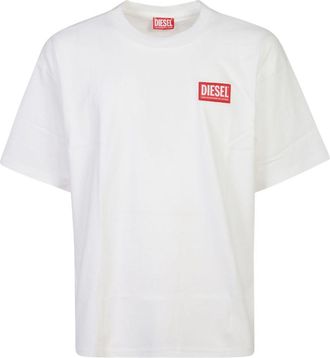 Diesel White Relaxed Logo T-Shirt