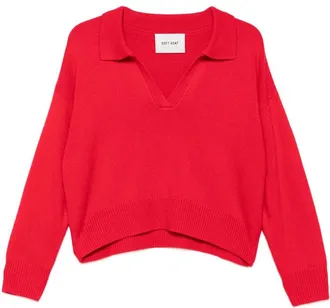 Soft Goat Polo-collar Knitted Sweater
