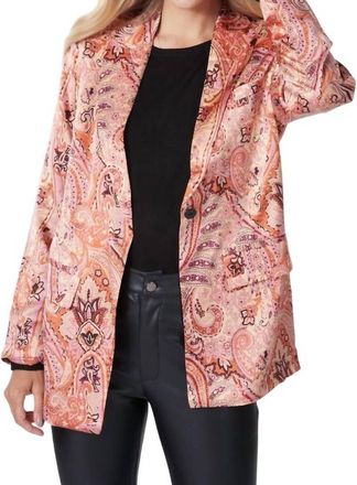 Esqualo Expression Print Blazer In Multi/paisley Print